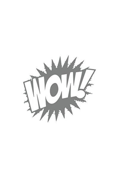 Reysa Tasarım ملصق سيارة واو مقاس 17x17 سم رمادي