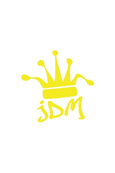 Reysa Tasarım ملصق سيارة JDM King Crown مقاس 17 × 17 سم أصفر