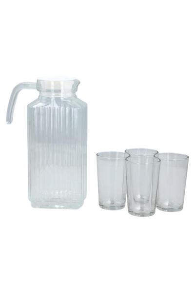Generic Bien Servi 5-Piece Elegant Design Easy Cleaning Beverage Set with Ergonomic Handle Clear