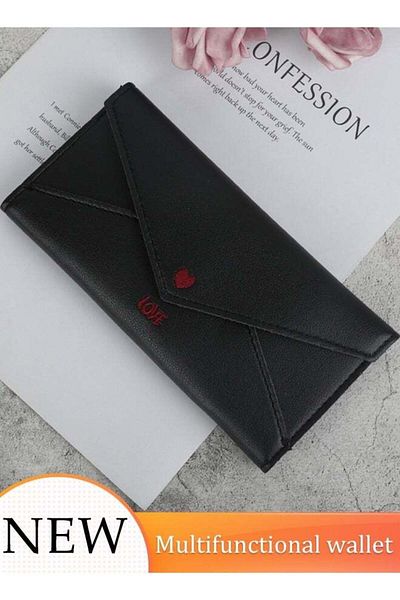 Generic Women’s Versatile Wallet Large Capacity Billfold with Various Pockets PU Leather Wallet Double Fol
