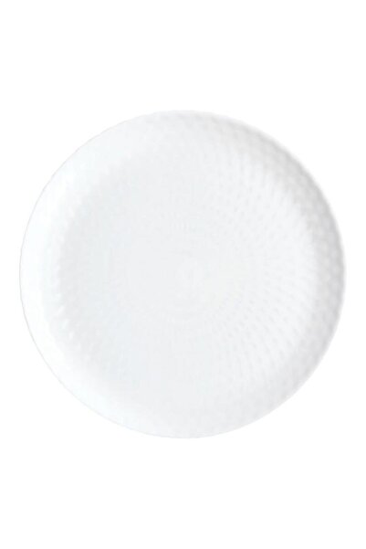 Generic Luminarc Pampille Dishwasher and Microwave Safe Tempered Glass Dinner Plate White 25cm Q4655