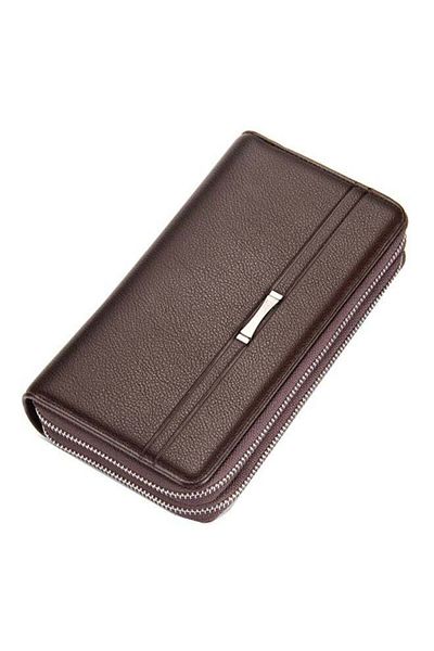 Generic PU Leather Large Wallet Card Holder Brown