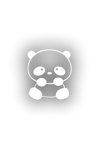 Reysa Tasarım ملصق سيارة باندا لطيف مقاس 17 × 17 سم باللون الأبيض