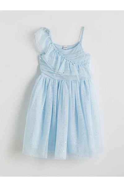 LC Waikiki Rochie de seara pentru fata Blue Sparkle