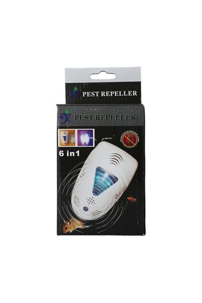 Generic OZ 6-in-1 Easy to Operate Cordless and Shock Proof Electric Pest Repeller White