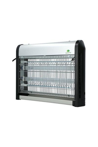 Generic serene 2 x 10W LED Light Insect Killer Silver and Black