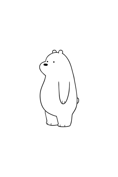 Reysa Tasarım ملصق سيارة الدب اللطيف مقاس 17 × 17 سم باللون الأسود