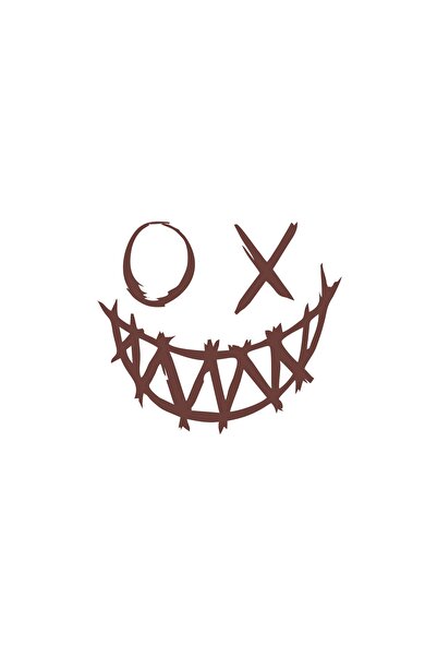 Reysa Tasarım Devil Smiling Face Car Sticker 17X17 cm Brown