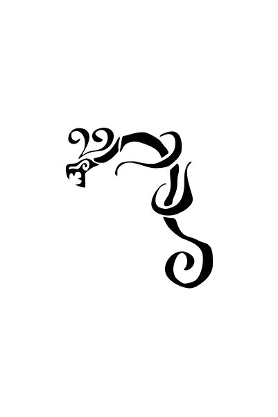 Reysa Tasarım ملصق سيارة التنين مقاس 17x17 سم باللون الأسود