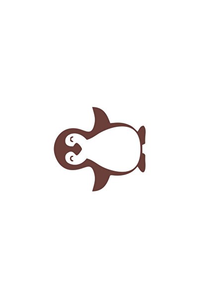 Reysa Tasarım Cute Penguin Car Sticker 17X17 cm Brown