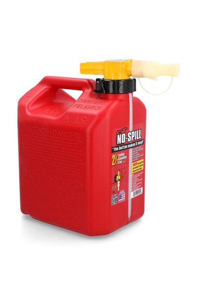 Generic No-Spill Portable and Durable Gas Can with Stainless Steel Mesh Screen Red 2.5 Gal