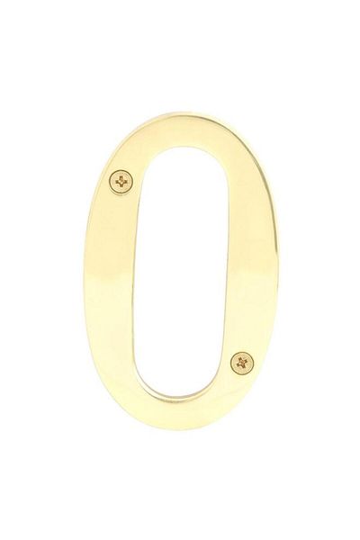 Generic HY-KO Solid Brass House Number 0 Gold 4inch