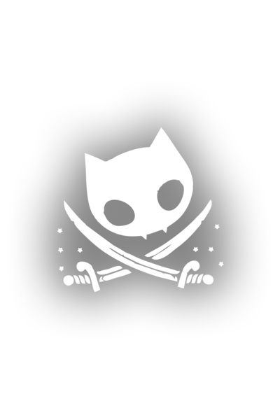 Reysa Tasarım ملصق سيارة على شكل قطة قرصان مقاس 17 × 17 سم باللون الأبيض