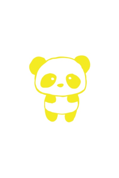 Reysa Tasarım ملصق سيارة باندا لطيف مقاس 17 × 17 سم أصفر