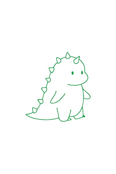 Reysa Tasarım ملصق سيارة دينو لطيف مقاس 17 × 17 سم باللون الأخضر