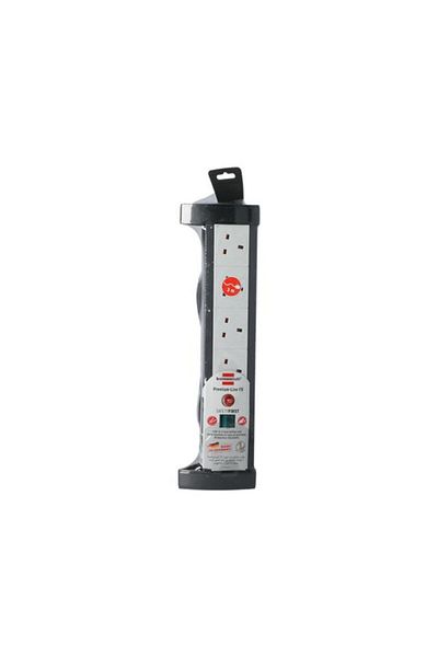 Generic Brennenstuhl 4-Socket Extension Cord Black and White 3m