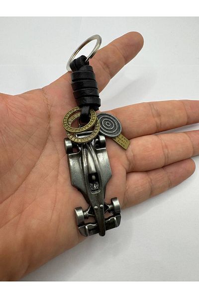 Herşey Nota Genuine Leather Keychain with Tyracing Car Figure – Stylish and Durable – Quality Design