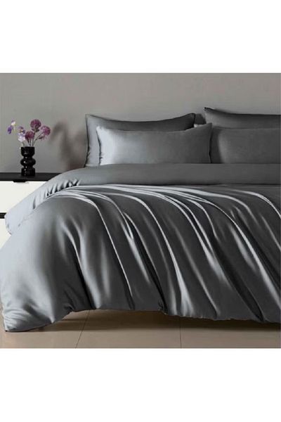 Primavara Double bed linen, 4 pieces, Finet Satinat, Fitted sheet 180x200cm, GREY