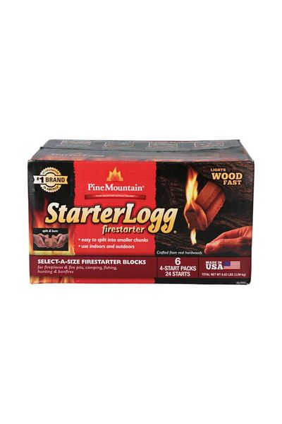 Generic erorex 6-Piece Hardwood StarterLogg Firestarter Block Set for Indoor and Outdoor Brown 3.09kg