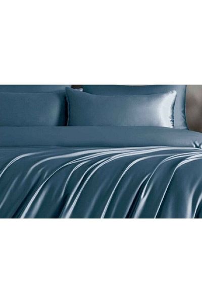 Primavara Double bed linen, 4 pieces, Finet Satinat, Fitted sheet 180x200cm, Blue