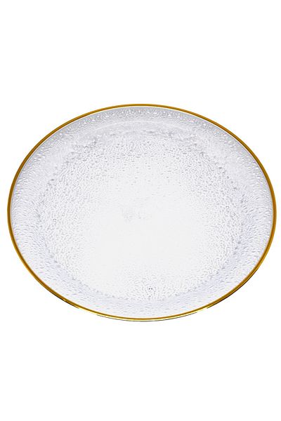 PUFO Tavă decorativă elegantă, mare, de lux, pentru servirea aperitivelor, prăjiturilor, fructelor, 35 cm