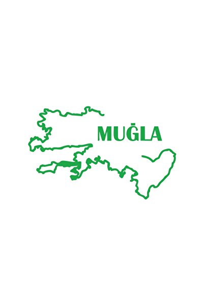 Reysa Tasarım ملصق سيارة خريطة موغلي مقاس 17 × 17 سم باللون الأخضر