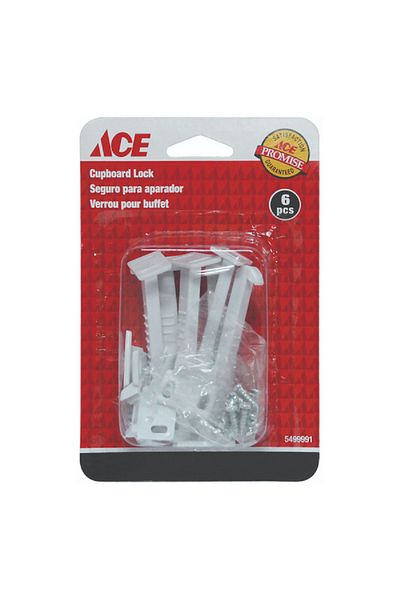 ACE Precisely Engineered Extra Security Child Safety Cupboard Lock White