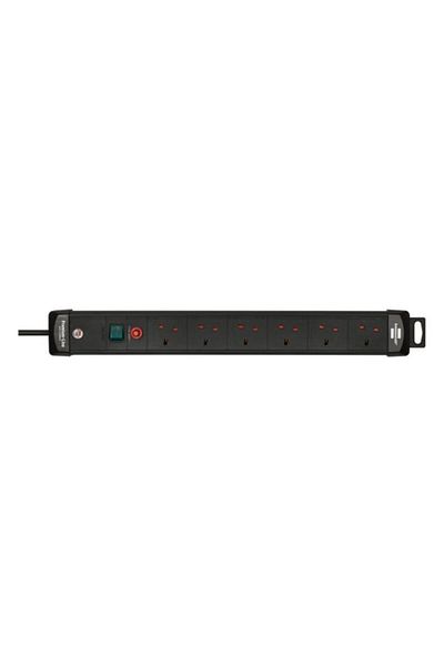 Generic Brennenstuhl 6-Way Premium Line Extension Cord Black 3m