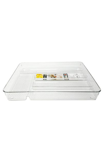 PUFO Organizator de tacâmuri Cuisine antiderapant pentru sertar cu 5 compartimente, 29,5 x 24 cm