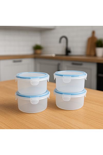Jet's Home Mini Food Storage Container Set of 4 Bpa Free Food Box Bpa Free Airtight 350 ml