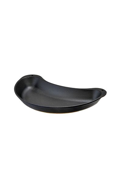 Lava Cast Iron Kidney Shaped Fajita Plate Size 10X20Cm.