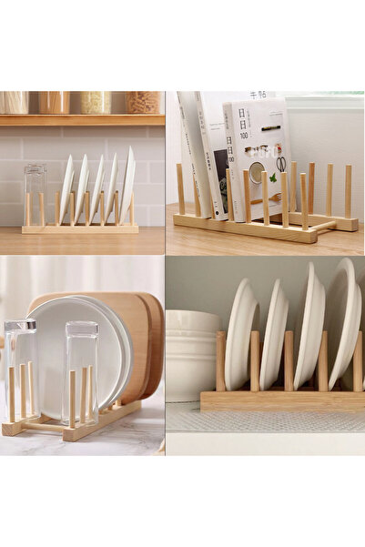 PUFO wooden stand for organizing and storing glasses, plates and dishes, 29 cm