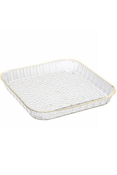 PUFO Tavă decorativă elegantă Pufo Shine pentru servirea aperitivelor, prăjiturilor, fructelor, 20 cm