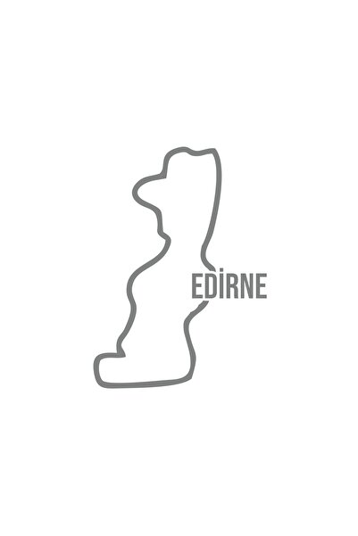 Reysa Tasarım Edirne Map Car Sticker 17X17 cm Gray