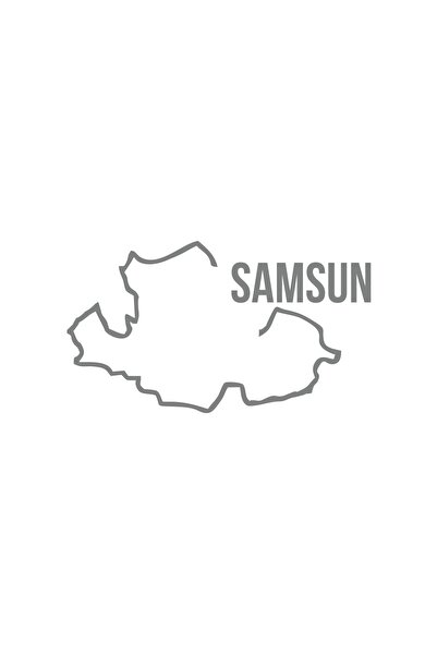Reysa Tasarım Samsun Map Car Sticker 17X17 cm Gray