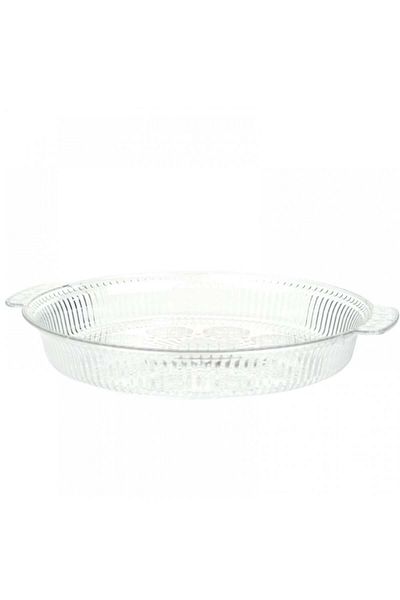 PUFO Tavă decorativă elegantă Pufo Circle cu mânere pentru servirea aperitivelor, prăjiturilor, fructelor, 29 cm