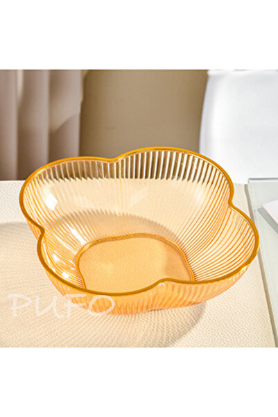 PUFO Elegant Pufo Gentle bowl for serving hazelnuts, pistachios, candies, fruits, snacks, 15 cm, yellow