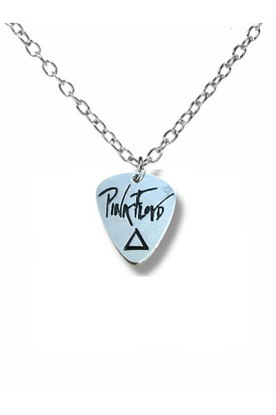 Herşey Nota Pink Floyd Rock Band Pen Shaped Double Sided Rock Sign Unisex Metal Necklace