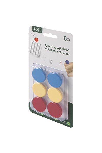 Roco إشارة مغناطيسية - دائرية، 3 سم، ألوان متنوعة