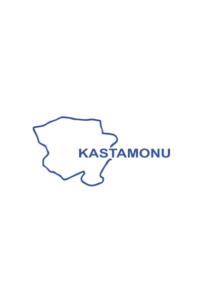 Reysa Tasarım ملصق سيارة خريطة كاستامونو مقاس 17 × 17 سم باللون الأزرق