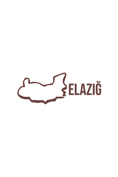 Reysa Tasarım Elazığ Map Car Sticker 17X17 cm Brown