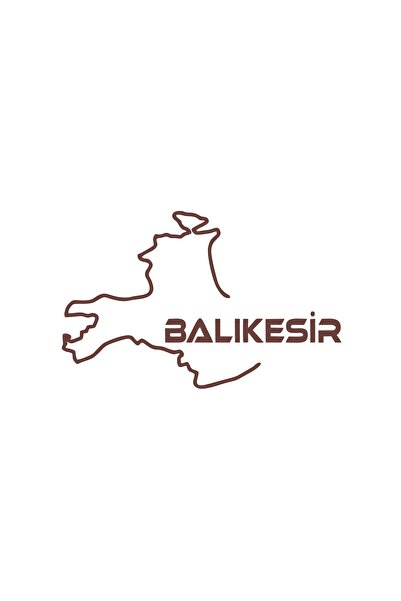 Reysa Tasarım ملصق سيارة خريطة باليكسيور مقاس 17x17 سم بني