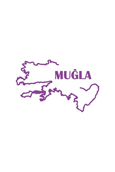 Reysa Tasarım ملصق سيارة خريطة موغلي مقاس 17x17 سم أرجواني