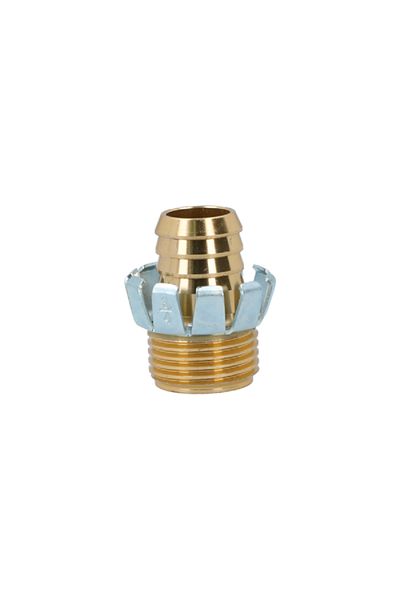 ACE Metal Male Clinch Hose Mender Clamp Bronze and Silver 3/4inch
