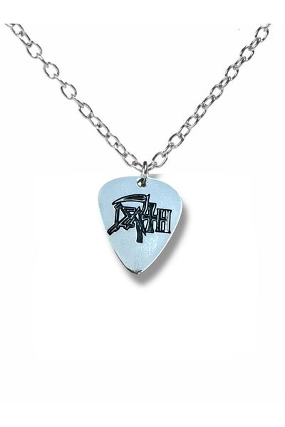 Herşey Nota Death Death Metal Band Pen-Shaped Double-Sided Rock Sign Unisex Metal Necklace