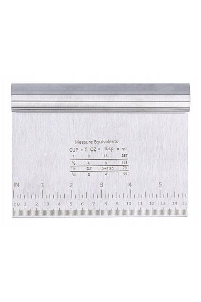 PUFO Spatulă de patiserie pentru tăierea aluatului, decorarea glazurii, cremei de tort, metalică, 15 cm
