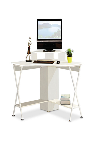 micasa Compact Space-Saving L-Shaped Modern Corner Computer Desk