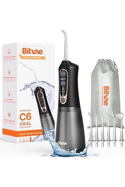 Bitvae Water Flossers for Teeth - Cordless Water Dental Flosser Teeth Picks for Travel with 6 Jet Ti