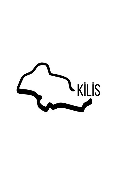 Reysa Tasarım ملصق سيارة خريطة كيليس مقاس 17x17 سم باللون الأسود