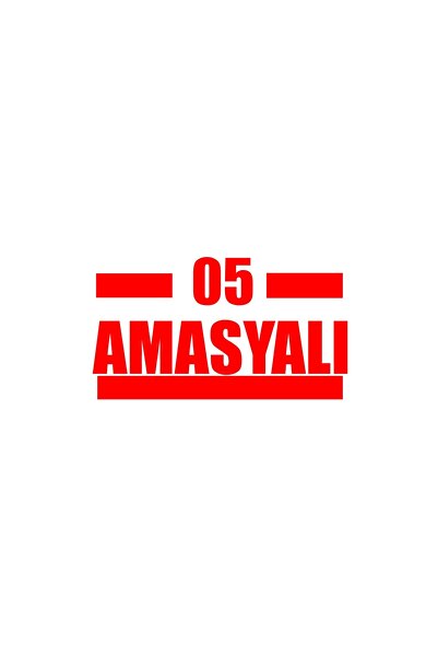 Reysa Tasarım 05 ملصق سيارة امسيالا 17x17 سم أحمر